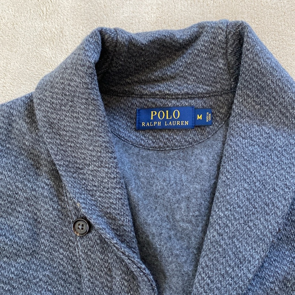 NWOT Polo Ralph Lauren sz M V-neck cardigan sweater in gray